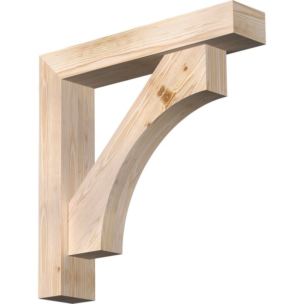 Ekena Millwork Westlake Block Smooth Bracket w/ Offset Brace, Douglas Fir, 5 1/2"W x 28"D x 28"H BKT0604X28X28WTL05SDF - main